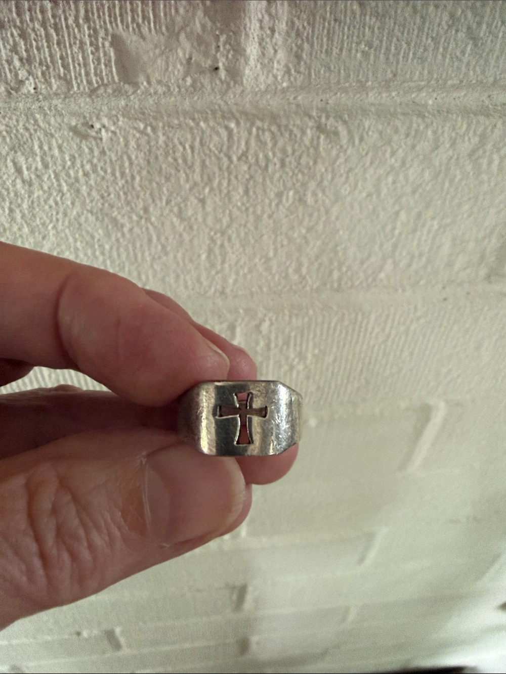 Sterling cross ring